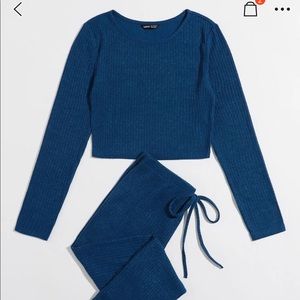 Blue two piece set